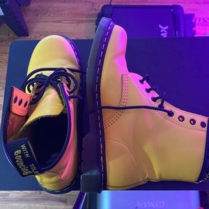 Dr martens yellow boots